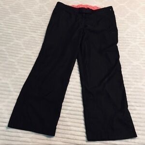Adidas Black Pink Cropped Track Pants Joggers Yoga